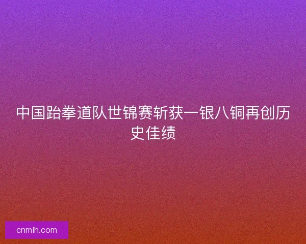 中国跆拳道队世锦赛斩获一银八铜再创历史佳绩
