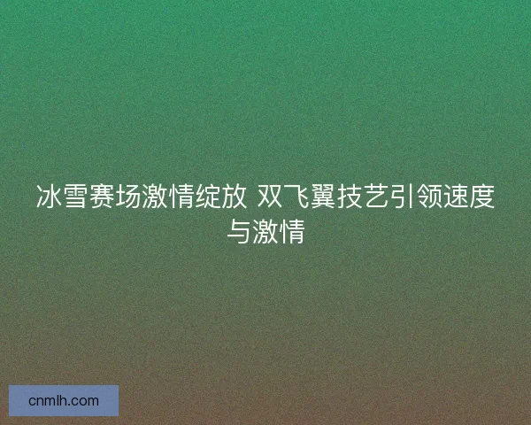 冰雪赛场激情绽放 双飞翼技艺引领速度与激情