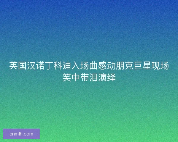 英国汉诺丁科迪入场曲感动朋克巨星现场笑中带泪演绎