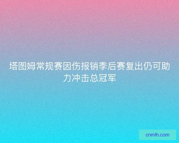 塔图姆常规赛因伤报销季后赛复出仍可助力冲击总冠军